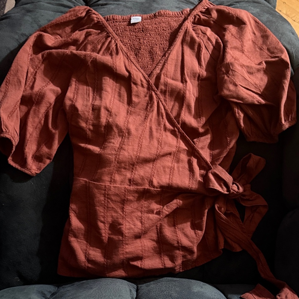 Old Navy Terracotta Wrap Blouse